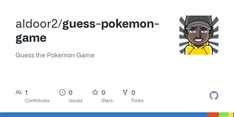 GitHub - aldoor2/guess-pokemon-game: Guess the Pokemon Game