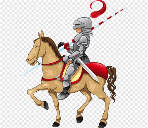 Middle Ages Medieval Illustrations Knight, Knight, horse, horse Tack ...