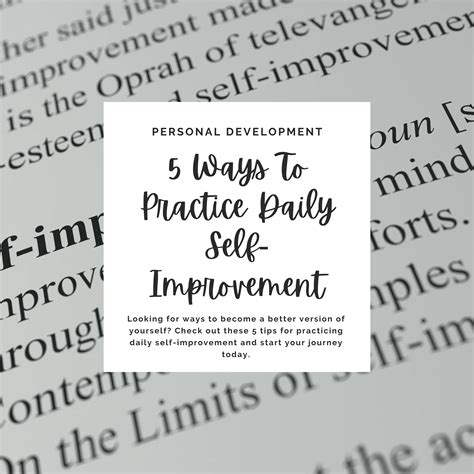 5 Ways To Practice Daily Self-Improvement – Riyah Speaks