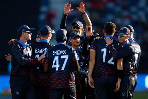 The Namibian team was a happy bunch after their win over Sri Lanka | ESPNcricinfo.com