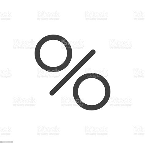 Percent Icon On A White Background Vector Image Stock Illustration ...