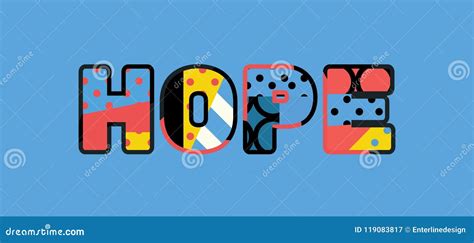 Hope Concept Word Art Illustration Stock Vector - Illustration of ...