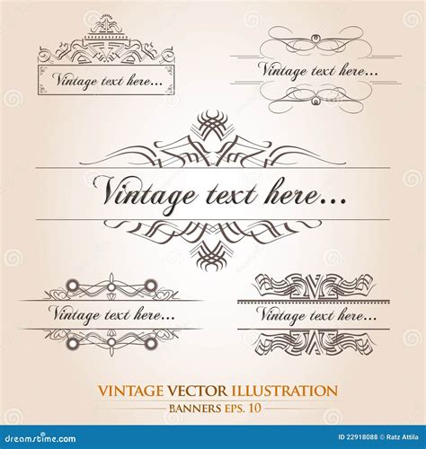 Vintage Banner Template Collection Royalty Free Stock Photos - Image: 22918088