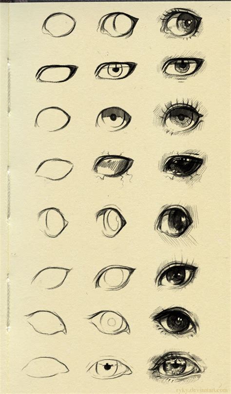 eyes reference 3 by ryky on DeviantArt | Drawing techniques, Drawings ...