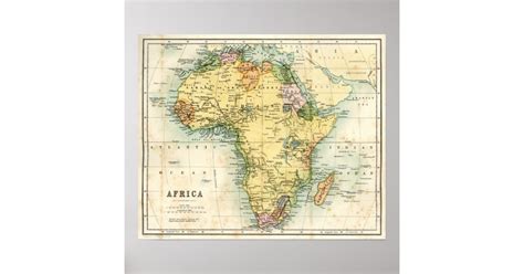 Antique map of Africa Poster | Zazzle