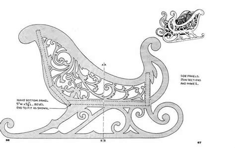 an intricately designed sleigh is shown in this diagram