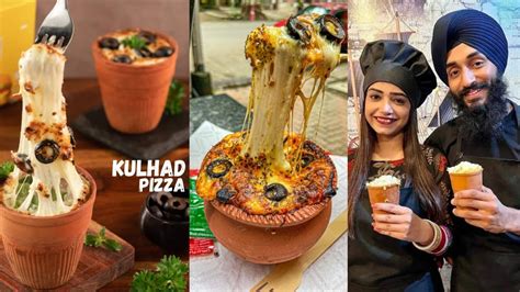 Viral Couple Kulhad Pizza 🍕 | Chai flavours Rose🌹 Pan 🍃 Chocolate 🍫 | Kulhad Pizza Recipe😱 ...