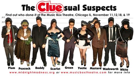 Clue (The Movie) Photo: Clue Revival in Chicago | Clue movie, Clue costume, Clue