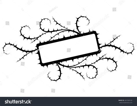 Bush Floral Black White Vector Background Stock Vector (Royalty Free) 367309142 | Shutterstock