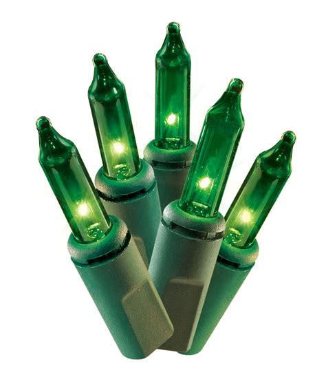 100 ct Holiday Time Incandescent Green Mini Lights - Walmart.com - Walmart.com