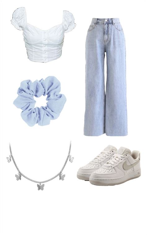 Outfit random | Blue outfit, Blue and white outfits, Preppy girl outfits