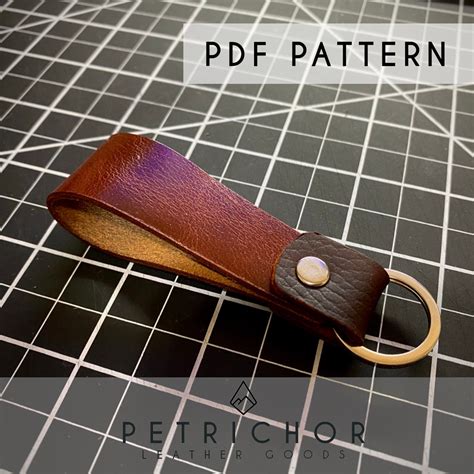 Leather Keychain PDF PATTERN Leather Keychain Digital | Etsy