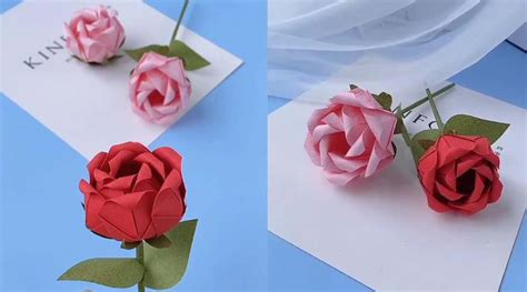 Paper folding rose flower steps you can try - DIY ART PINS