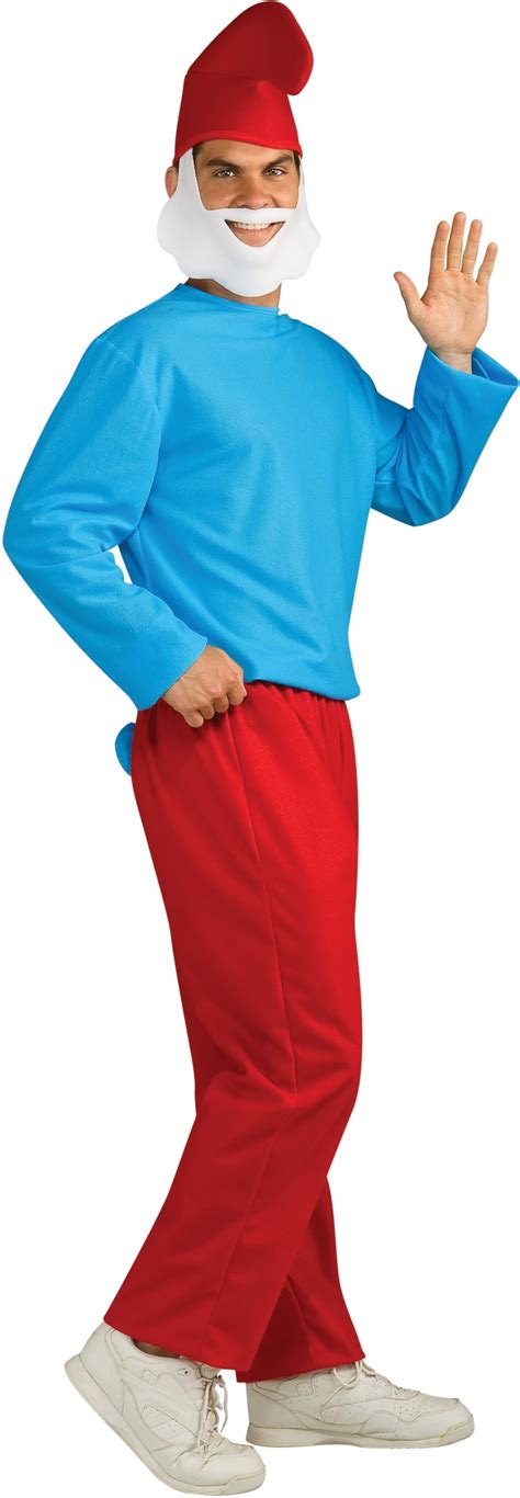 Adult Deluxe Licensed The Smurfs Papa Smurf Costume - Walmart.com