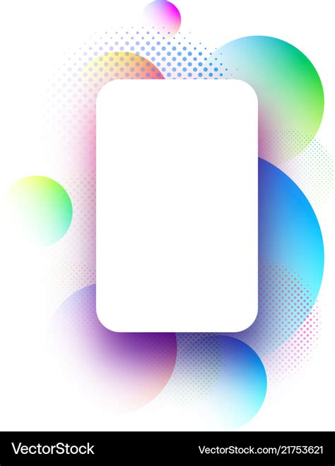 White abstract background with colour circles Vector Image