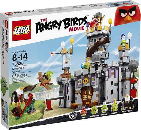 LEGO Angry Birds King Pig's Castle Building Kit, 859-Piece, Building ...