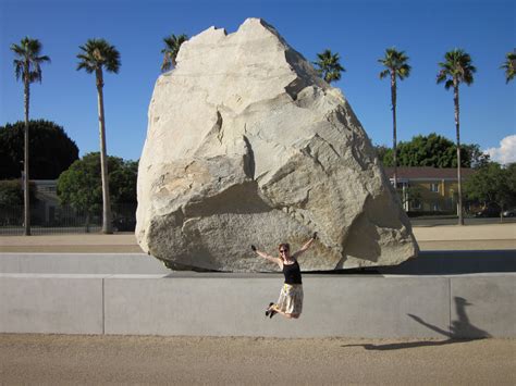 Jumping in Art Museums: Levitated Mass Jumping at LACMA!