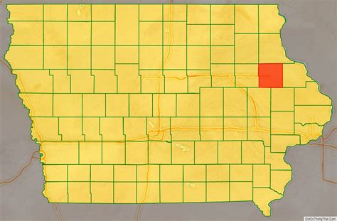 Map of Delaware County, Iowa