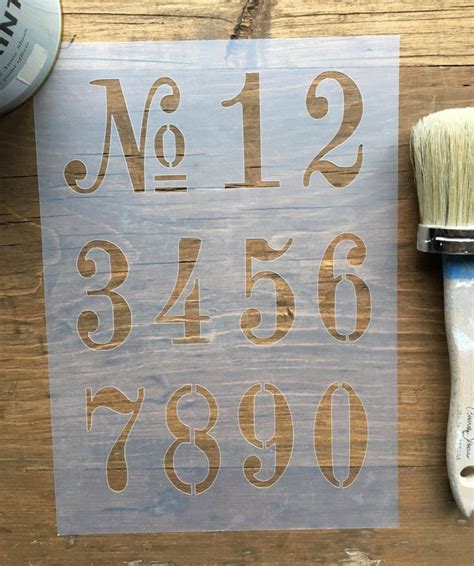 French Vintage Numbers Stencil for furniture walls and | Etsy | Vintage ...