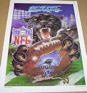 Amazon.com : CAROLINA PANTHERS POSTER VINTAGE INAUGURAL SEASON Come out roaring 1995 ...