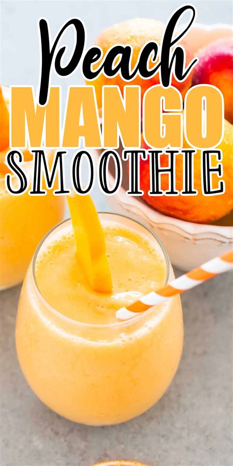 Peach Mango Smoothie Recipe • MidgetMomma