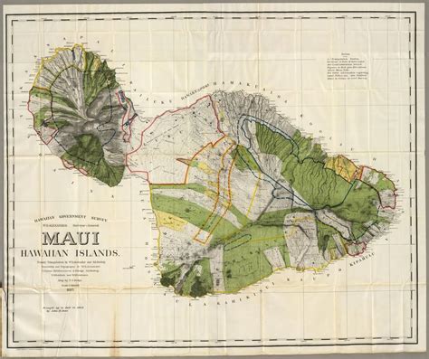 Vintage map of Maui Hawaii (1906) | Maui map, Hawaiian islands map, Oahu map