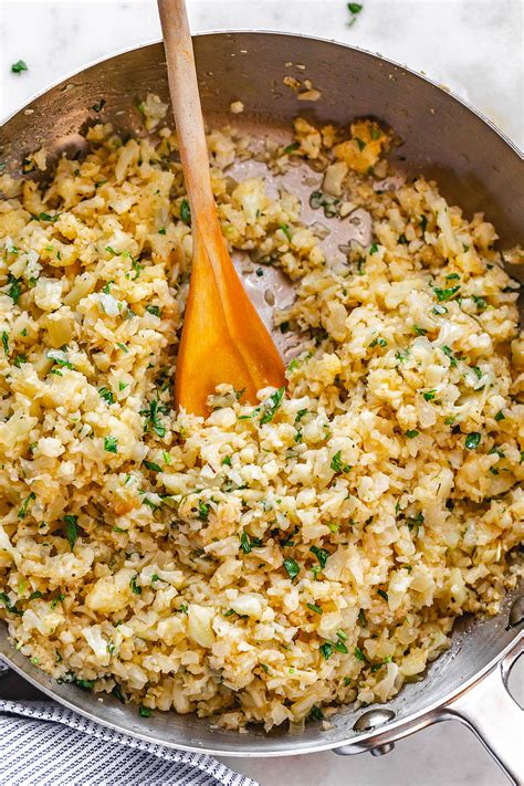 Parmesan Cauliflower Rice Skillet Recipe – Cauliflower Rice Recipes — Eatwell101