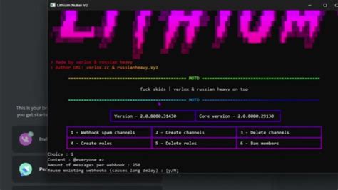 lithium nuker join discord for nuker free ️ - YouTube