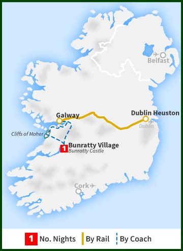 Bunratty Castle, Medieval Banquet & Cliffs of Moher - Railtours Ireland First Class