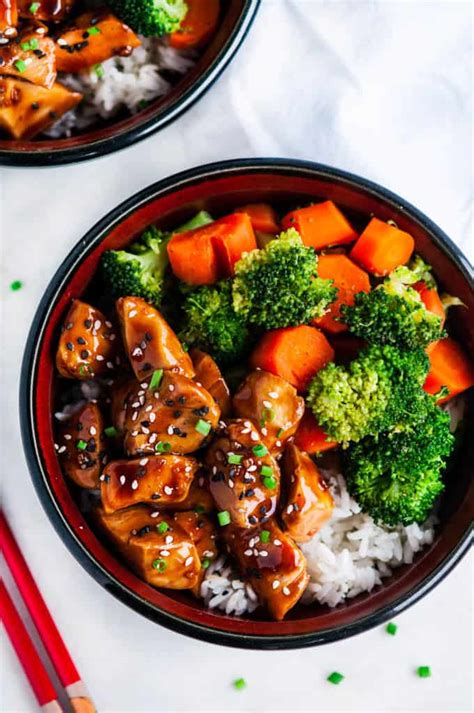 Chicken Teriyaki Bowls with Homemade Sauce - Aberdeen's Kitchen