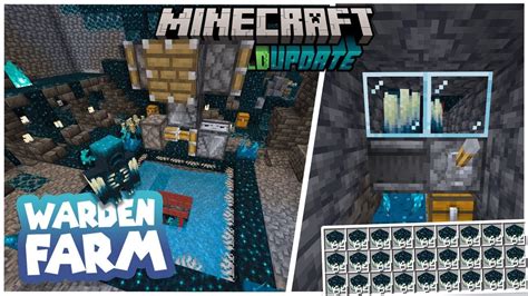 Minecraft Bedrock: SIMPLE Warden Farm 1.19.31+ ! || INFINITE || PE, PS4, Xbox, Switch, Windows ...