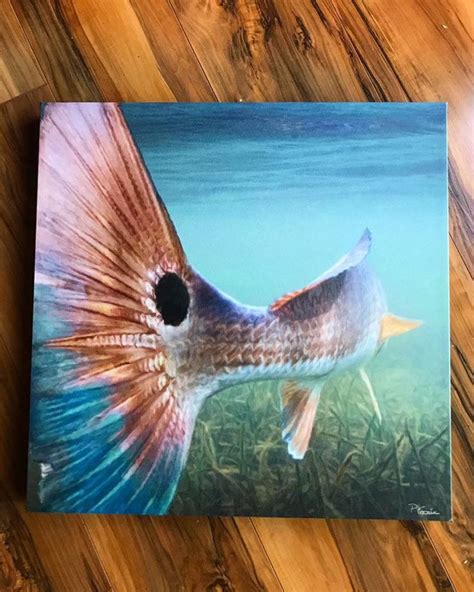 Bull Redfish Painting: Redfish Art on Canvas Red Drum - Etsy | Redfish ...