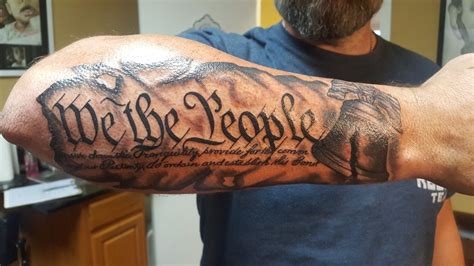 We The People: Awesome work by John Lindsey in Chattanooga! | Military tattoos, Full sleeve ...