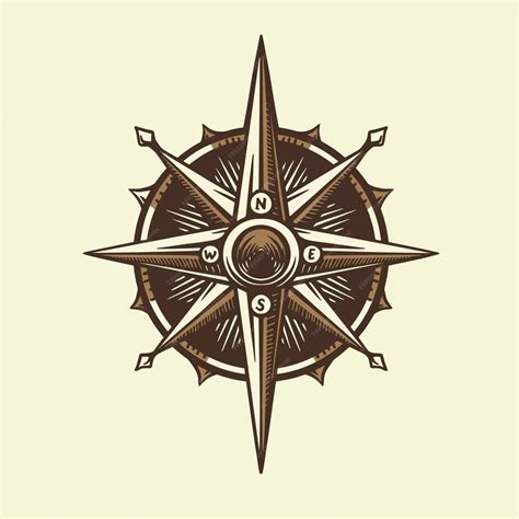 Premium Vector | Vintage Compass Illustration Vector