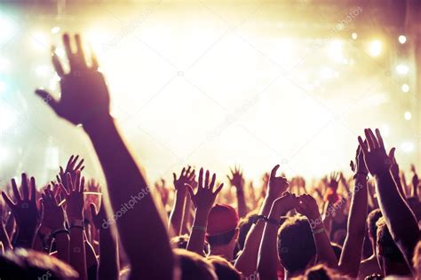 Party Crowd Hands Up