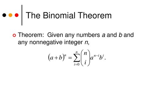 PPT - The Binomial Theorem PowerPoint Presentation, free download - ID:216956