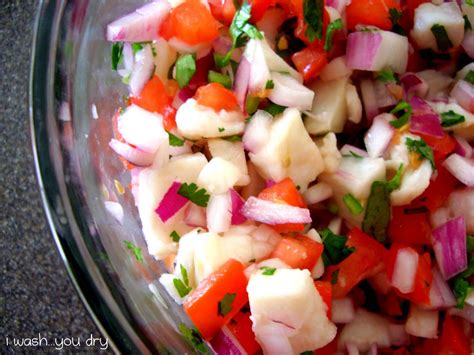 Halibut Ceviche - I Wash You Dry