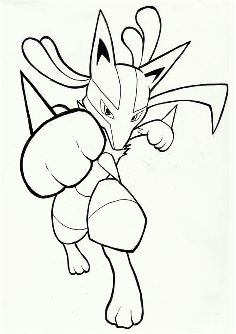 Lucario -Lines- by TrebleEXE on DeviantArt