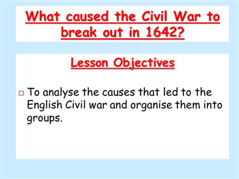 Causes of the English Civil War | Teaching Resources