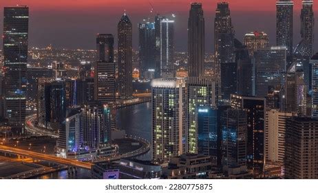 Skyline Modern Architecture Dubai Business Bay Stock Photo 2280775875 ...