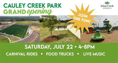 Come to the Cauley Creek Park grand opening ceremony in Johns Creek this Saturday - Atlanta on ...