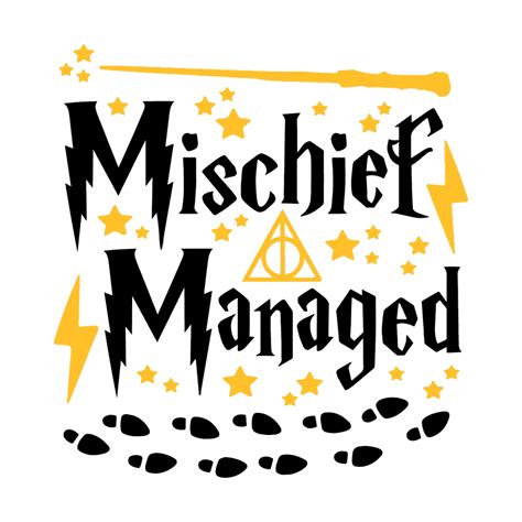 Mischief Managed Harry Potter Hogwarts Magic SVG File Download - Wiki SVG