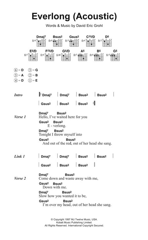 Everlong (Acoustic version) | Sheet Music Direct