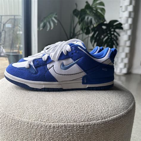 Women’s Blue recycled Nike Dunks Size US... - Depop