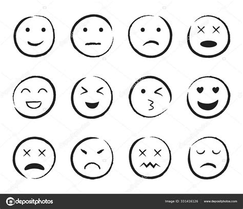 Hand Drawn Smiley Face Vector Clipart