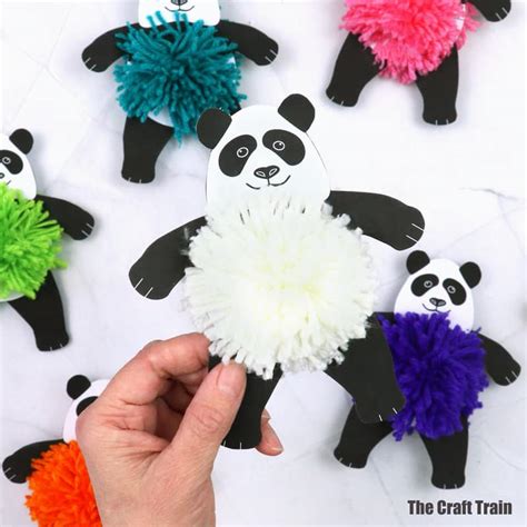 Printable pom-pom panda - The Craft Train