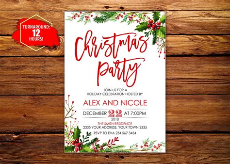 EXCEL TEMPLATES: Corporate Holiday Invitations