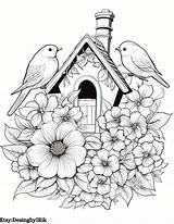 Birdhouse Coloring Pages For Adults – Artofit sketch template