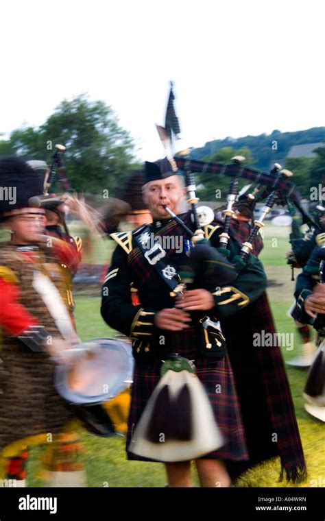 Pipes Drums band called the Royal Scots Dragoon Guards performing at ...