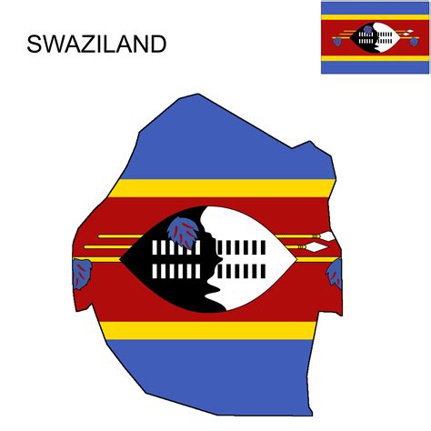 Swaziland 1 Swaziland Flag Map | Swaziland flag, Flag, Map